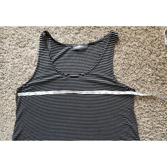 Alembika sleeveless asymmetric tunic Dress Size 3 Mixed Pattern black/white EUC - Picture 7 of 15